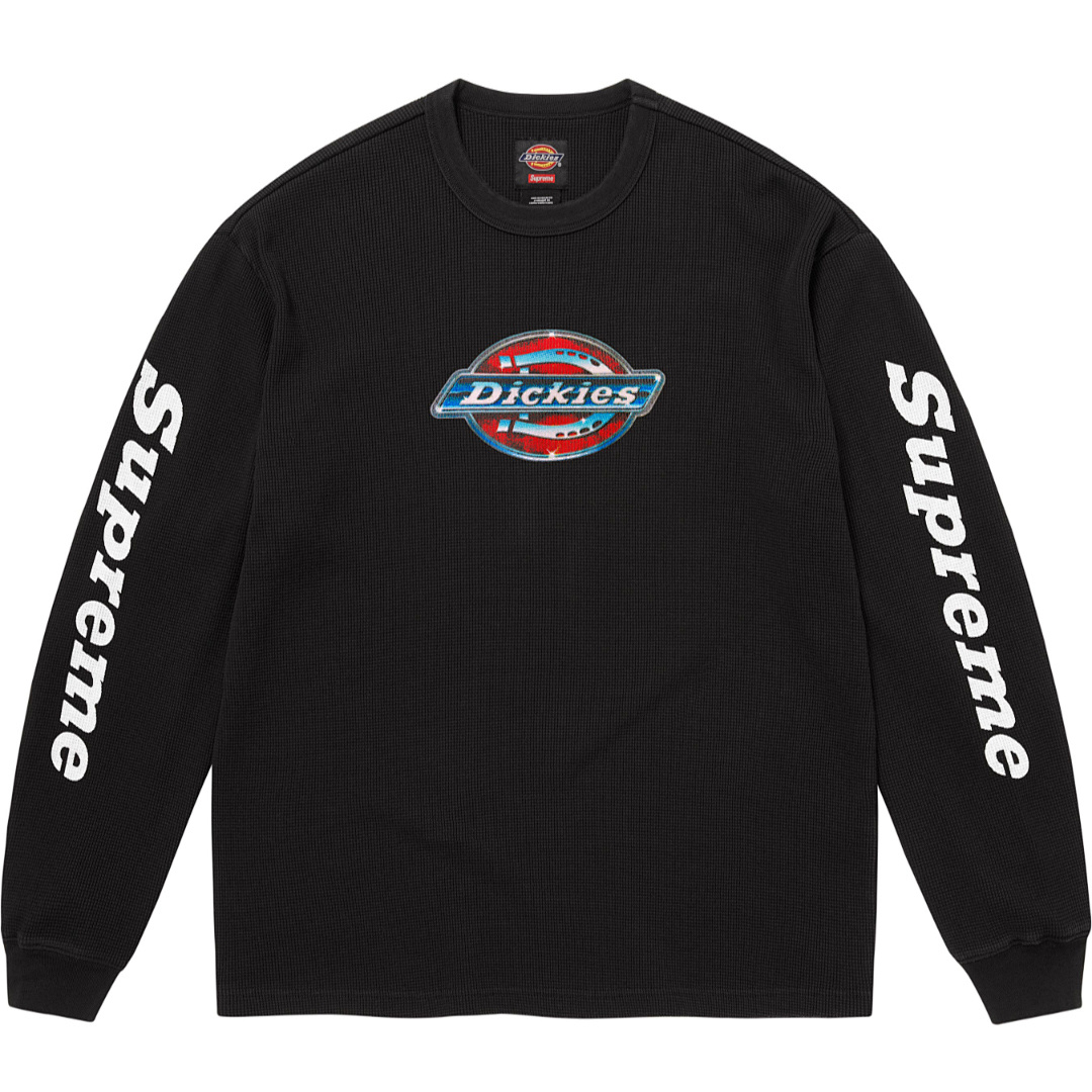 Off-White 228 DK Long Sleeve T X DICKIES Collab FW25 THERMAL L/S TEE Black Off White S - Image 3