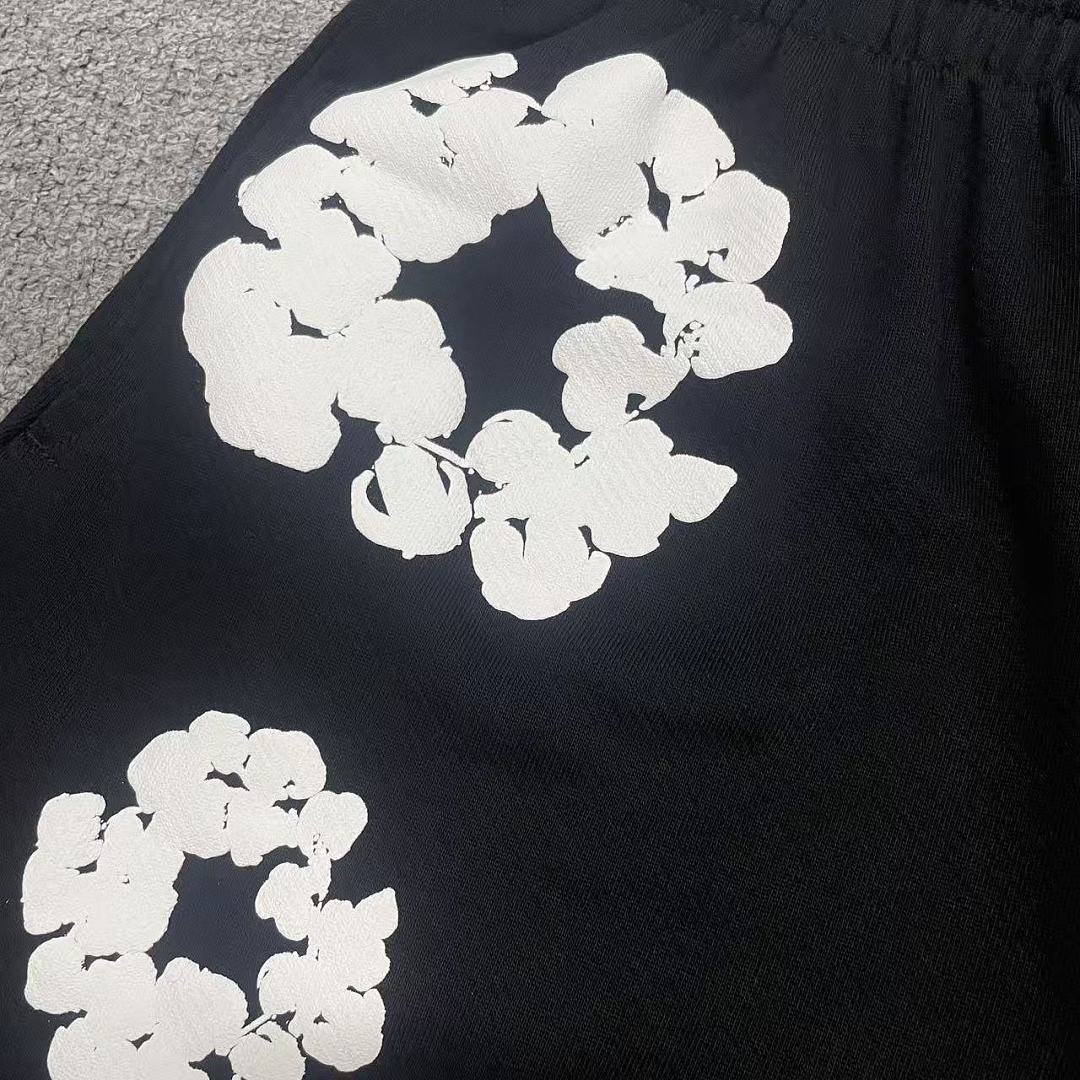 Unbranded 178 TOP Denim Tears Cotton Floral Print Short : Black Blue Grey Pink S-XL - Image 27