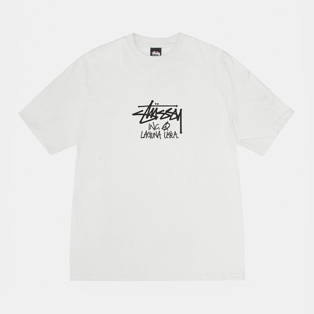 Stussy 108 Stu Fw24 LAGUNA USA TEE PIGMENT DYED Print Short Sleeve T Black White S M L - Image 16