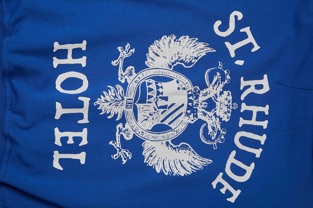 On Running ON SALE118 ST. RHUDE SEAL HOODIE Big Classic Print Short Wide BOXY Version Model : Blue S M L - Image 7