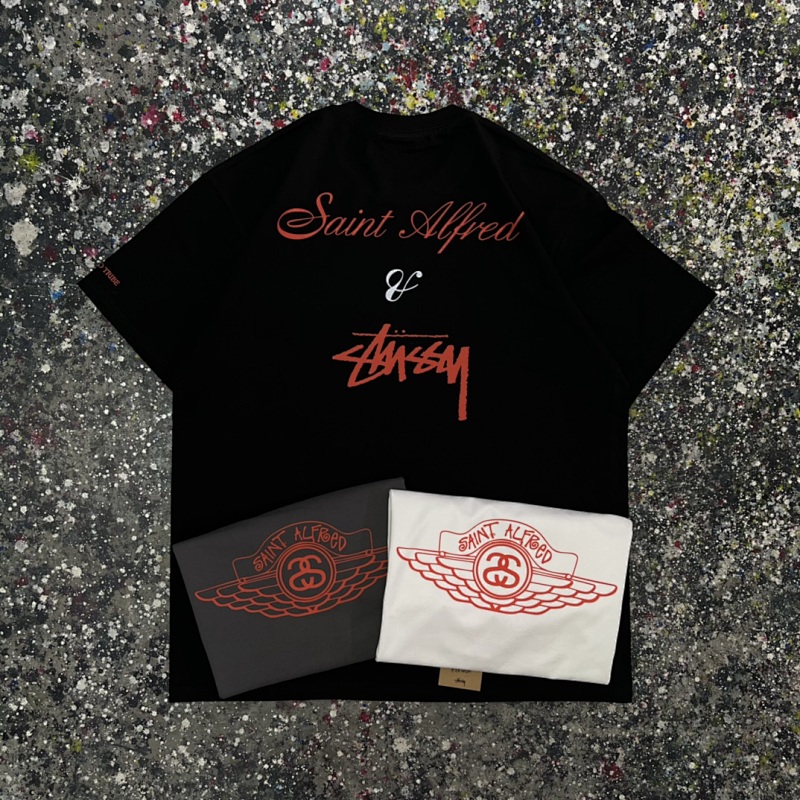 Stussy 108 Stu Short Sleeve T : Black White Grey S M L XL