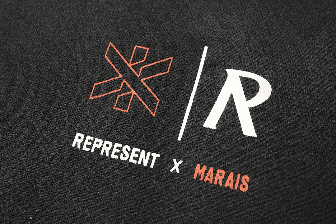 Represent 118 REPRESENT X MARAIS Collab Logo Short Sleeve T Black S-XL R3120# - Image 5