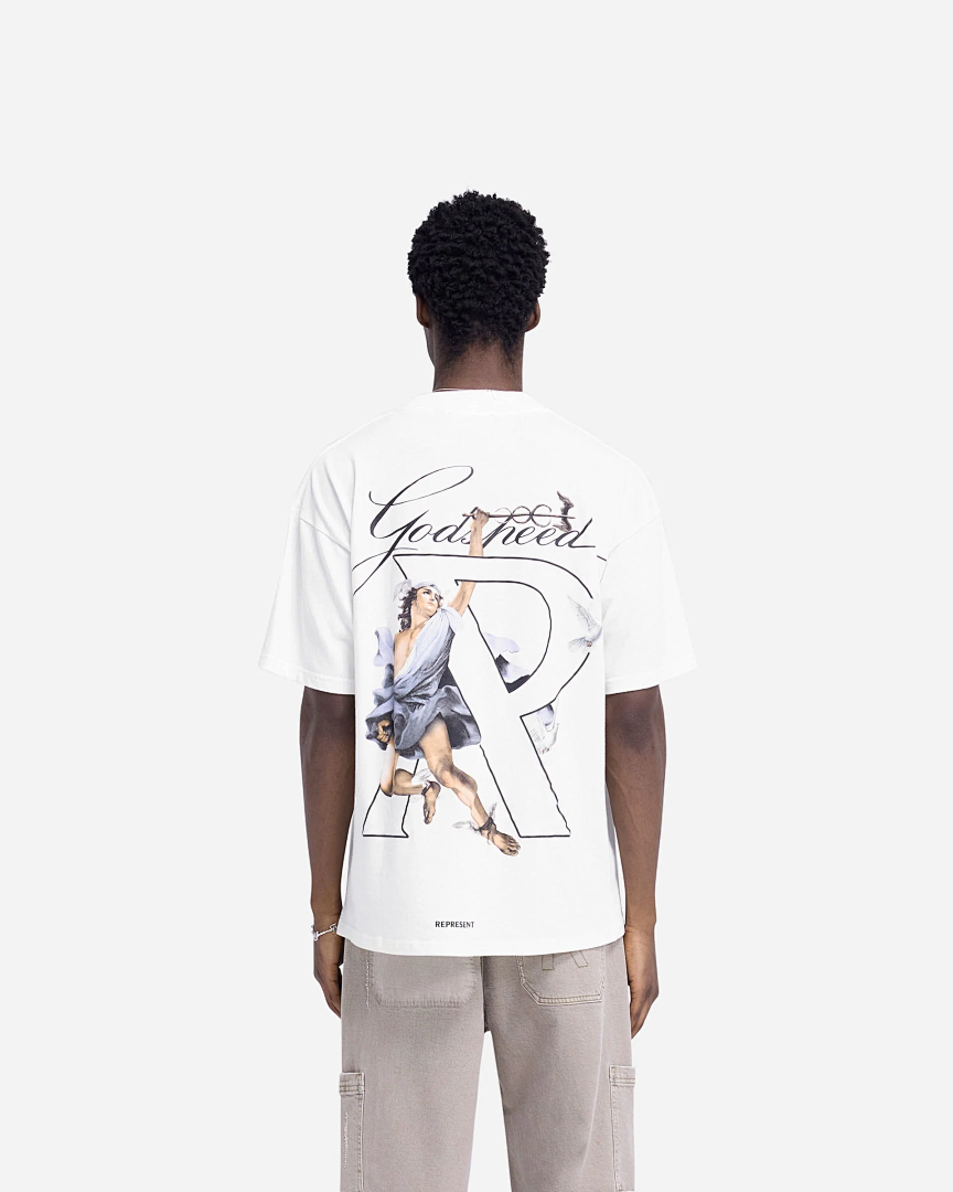 Represent ON SALE58 Represent Hermes T-Shirt And Sky Print Short Sleeve T : Black White Purple S M L - Image 9
