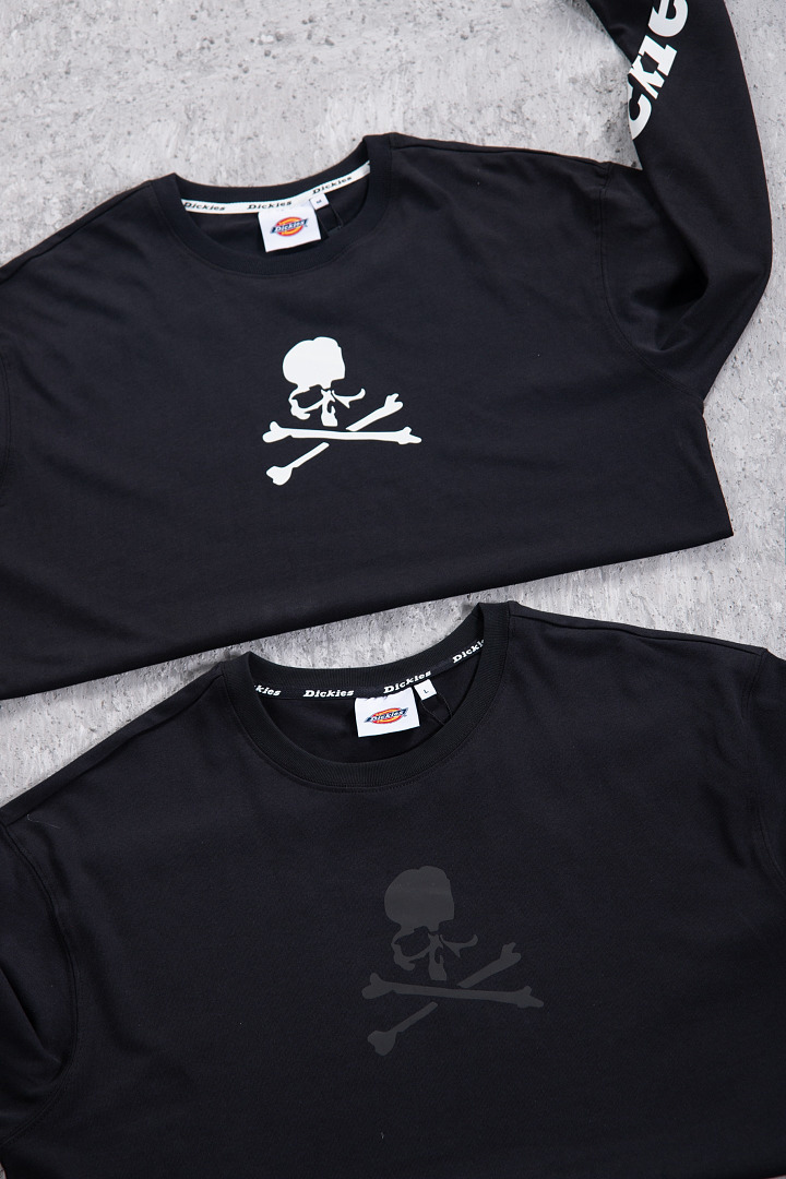Unbranded 128 MMJ Collab Dickies Top Long Sleeve T : Black Print White S-XL - Image 13