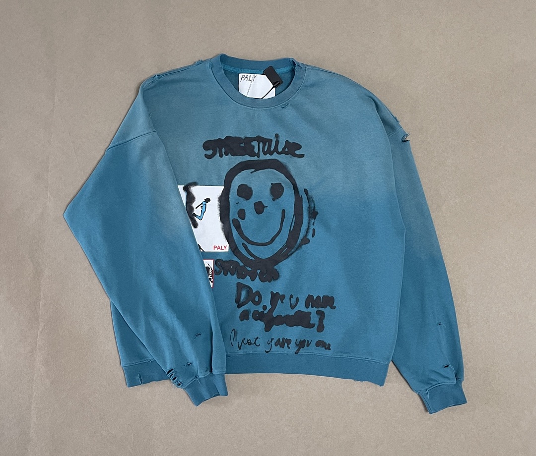 Unbranded 198 Paly Hollywood StreetwiseAirbrush Crewneck : Blue Green S M L - Image 9