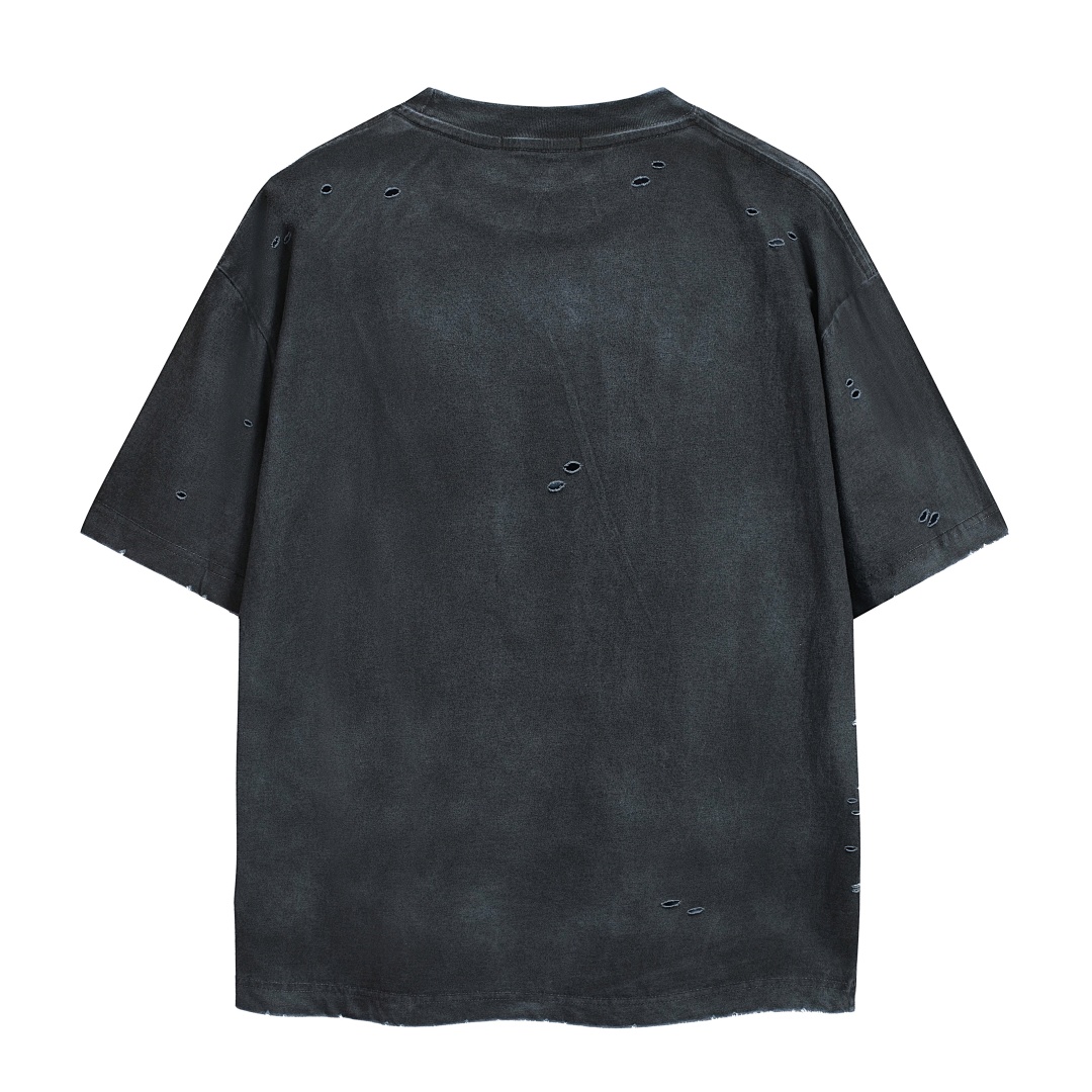 Acne Studios 178 AC Buckle LOGO Short Sleeve T Floral Blue S-XL 8088# - Image 3