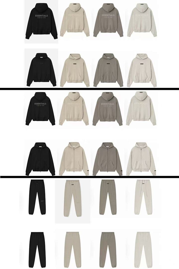 Essentials 178 Ess SS25 Vintage Fleece Sweatpant Silk Silver Gum Long Black Oatmeal Grey Brown XS-XL - Image 5