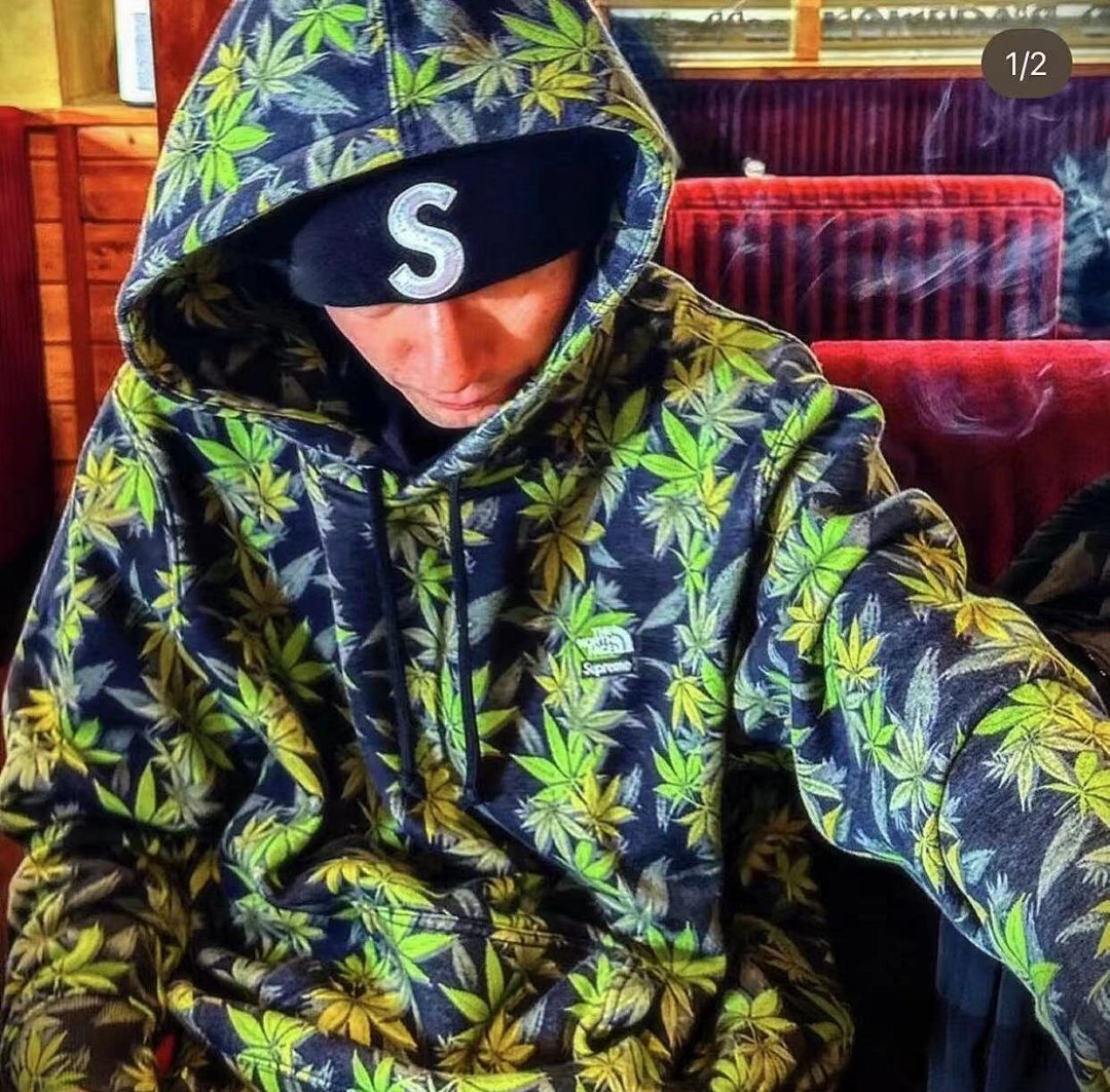 The North Face 338 TNF Collab FW23 THE LEAF HOODED Black (Green White S M L) - Image 8