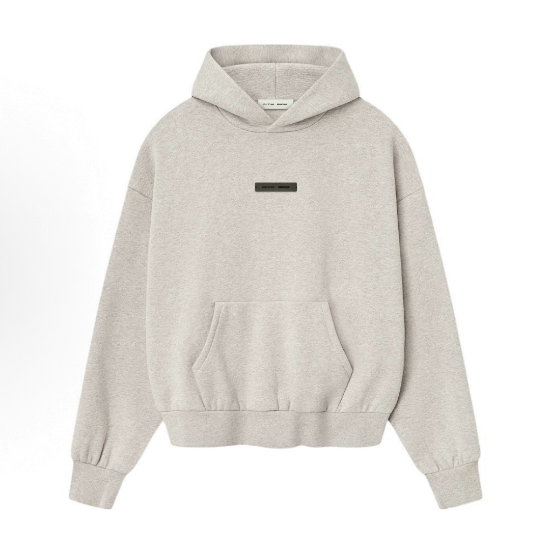 Essentials 228 Ess SS25 Classic Hoodie Label Print XS-XL (Black Oatmeal Grey Brown) - Image 10