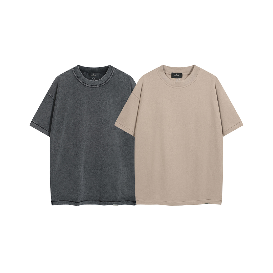 Represent 118 REPRESE Logo Embroidered Washed Short Sleeve T Sand Desert Yellow Black S-XL R3114#