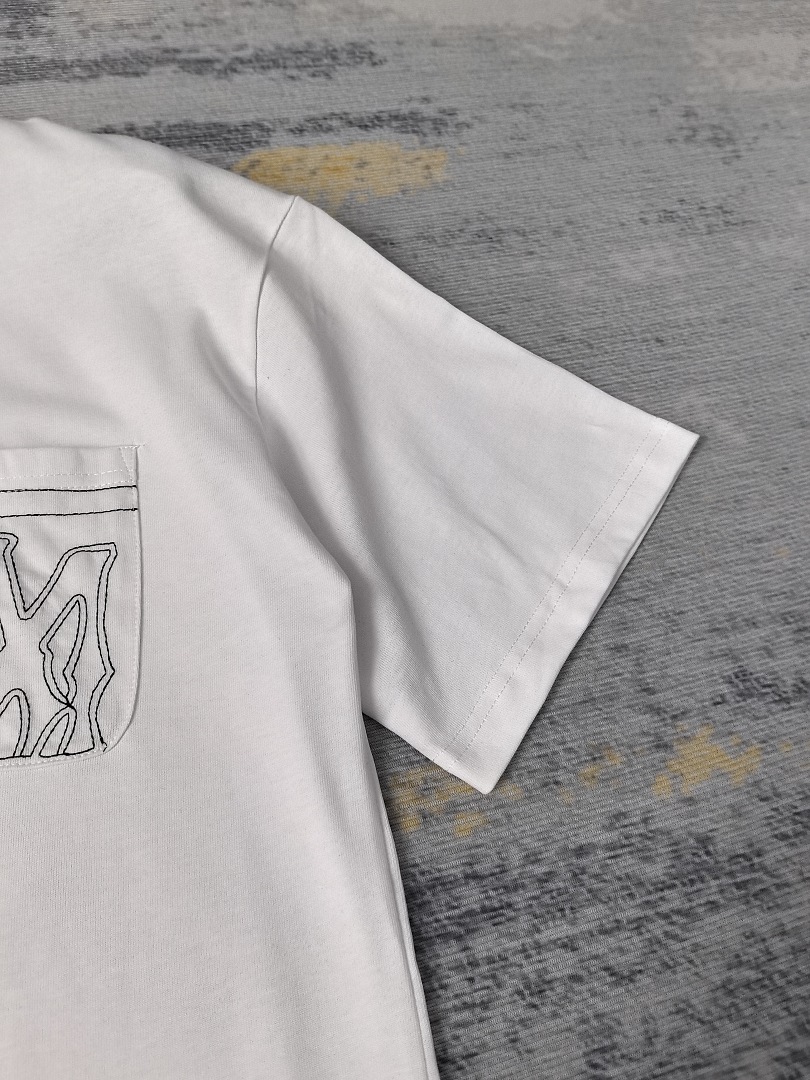 AMIRI 118 26Ss New Embroidered Short Sleeve T Black White S M L XL 9923# - Image 31