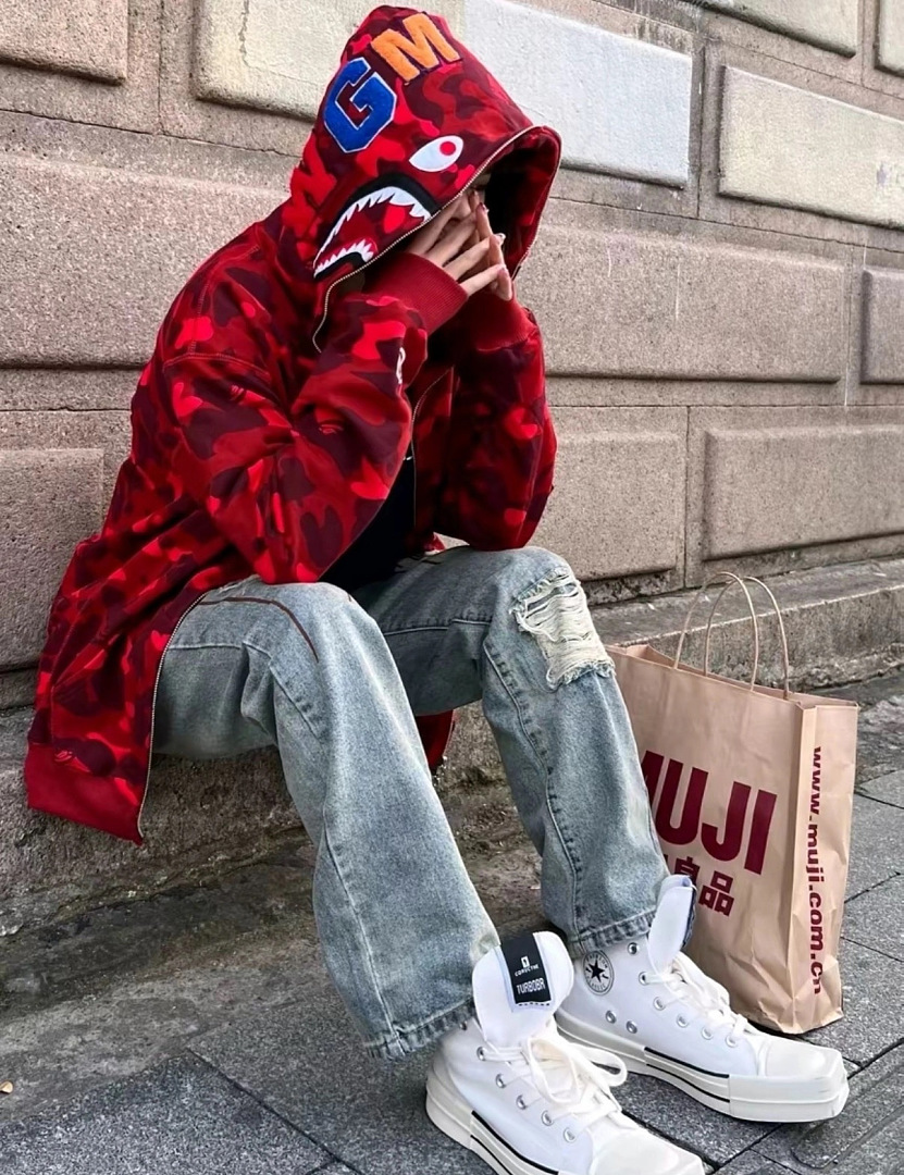 Bape 438 : Green Camo Red Yellow Purple Pink Blue Grey White Black S-XL - Image 103