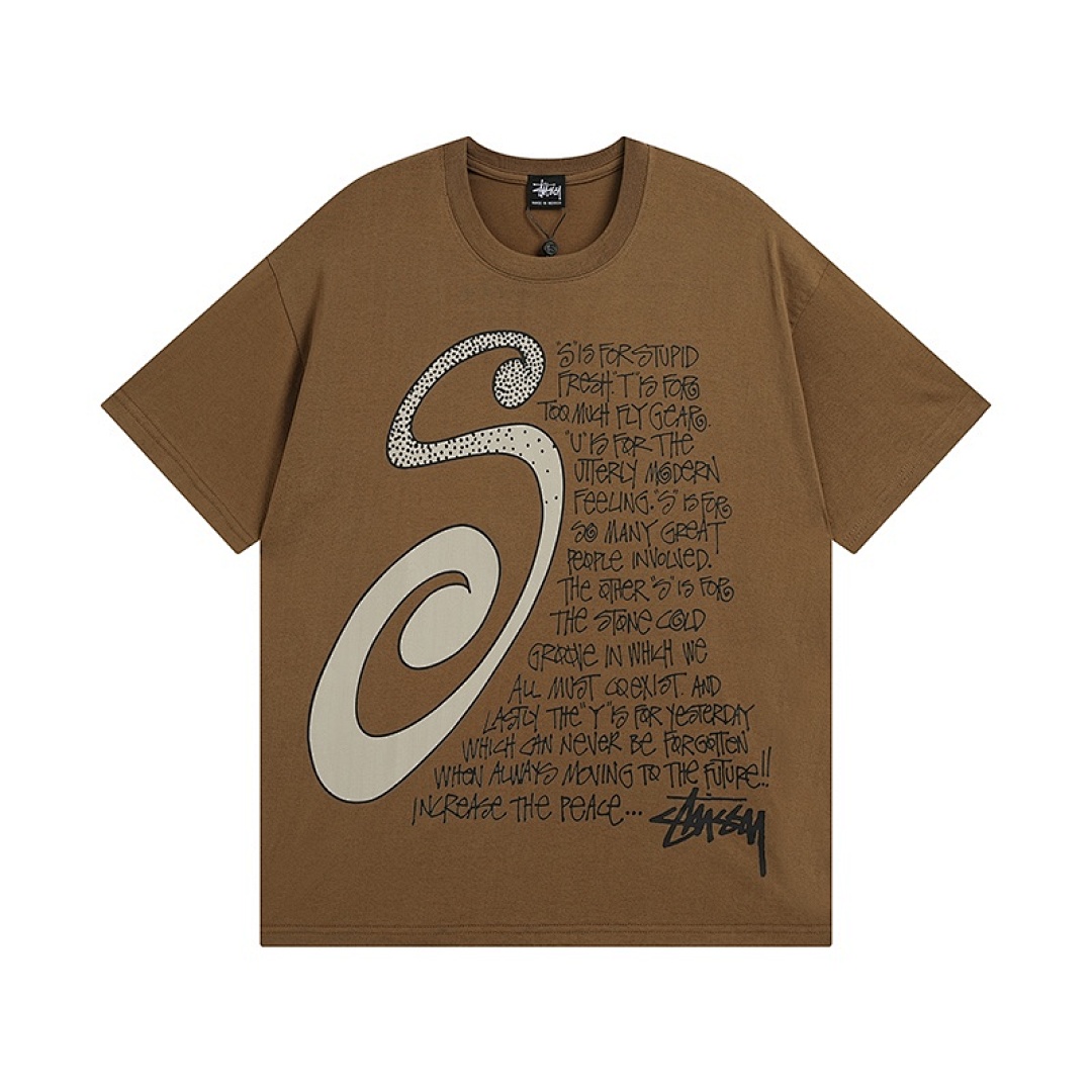 Stussy 98 STU FW22 Logo Print Mens Womens Short Sleeve T : Black White Grass (Green) - Image 9