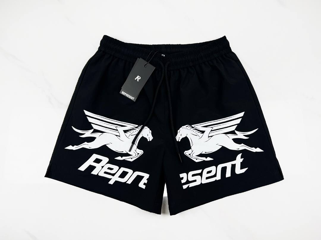 Represent 148 REP Print Short : Black S M L - Image 4
