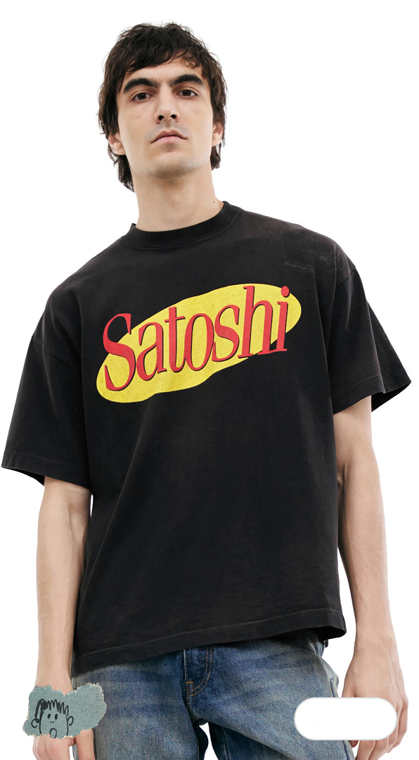 Unbranded 128 Satoshi NAKAMOTO Gum T : Washed Black S M L - Image 15
