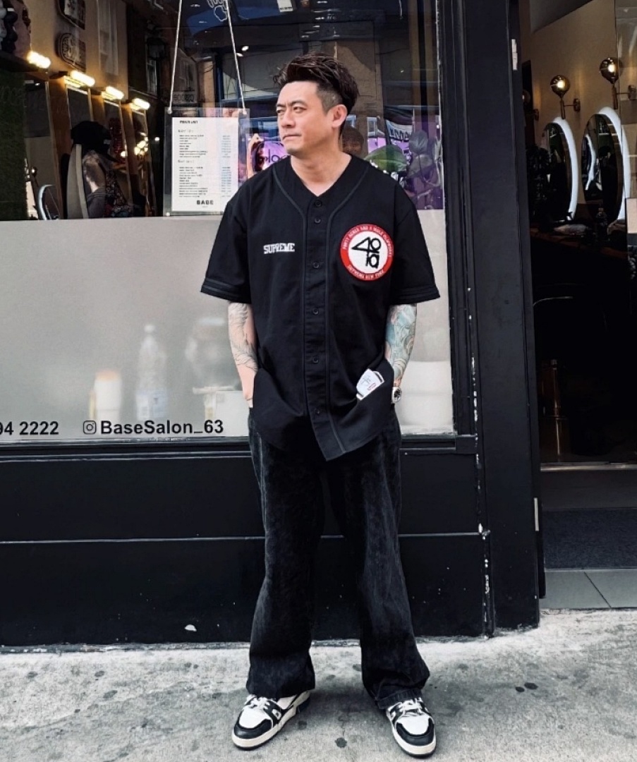 Off-White 268 SS25 40 Acres Twill Baseball Jersey LOGO Short Sleeve Black Off White S-XL - Image 58