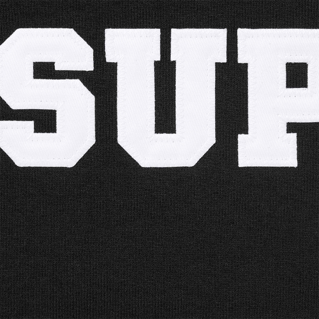 Supreme 358 25FW COLLEGIATE APPLIQUE HOODED Black Light Grey Blue S M L - Image 6