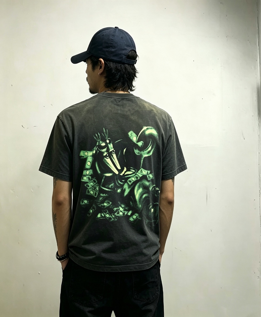 Unbranded 128 Travis Scott Cactus Jack × SpongeBob Classic Washed Short Sleeve T : S M L XL - Image 13