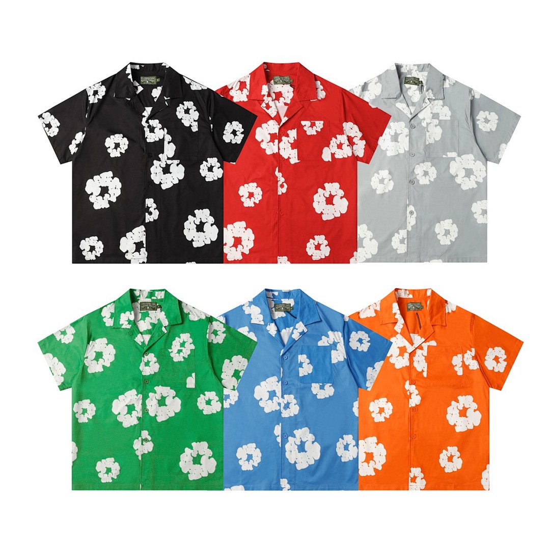 Unbranded 128 DENIM TEARS Cotton Floral High Black Grey Red Orange Sky Blue Green S-XL 386#