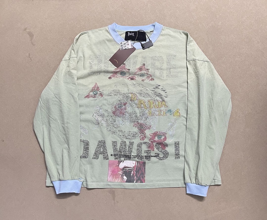 Unbranded 158 Paly Hollywood Long Sleeve T : Grey Green S M L - Image 5