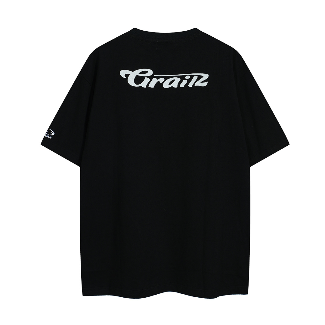 Unbranded 118 GRAILZ Logo Print Short Sleeve T Black White 1 2 3 G1906# - Image 4
