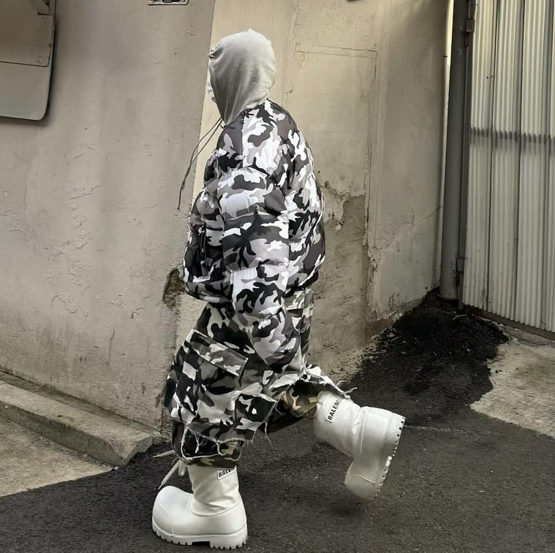 Bape 458 PROJECT G/R Double Surface White Camo Cotton 1 2 3 P6034# - Image 9