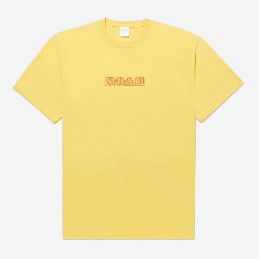 Unbranded 98 NOAH Dottie Logo Tee Print Short Sleeve T : Yellow Sky Blue Beige S M L - Image 3
