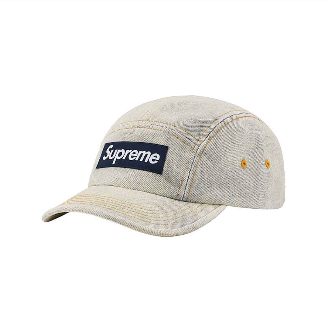 Supreme 118 SS23 SUP DENIM CAMP CAP Single Water (Blue Black) - Image 3