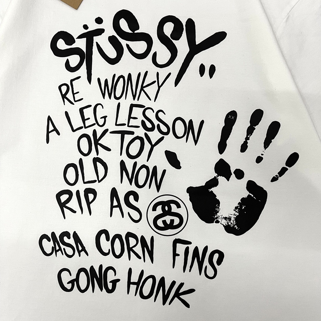 Stussy 108 Stu Print Short Sleeve T : Black White S Ｍ L XL XXL - Image 9