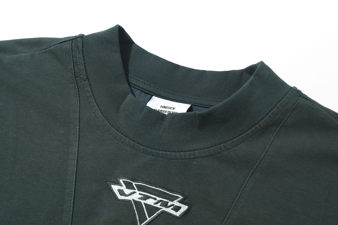 Unbranded 148 VETEMENTS Patchwork Wind Short Sleeve T Black Ink Green S-XL V5201# - Image 21