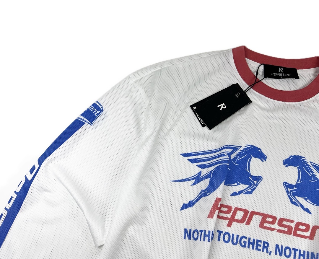 Represent 138 REP Long Sleeve : Black White S M L - Image 13