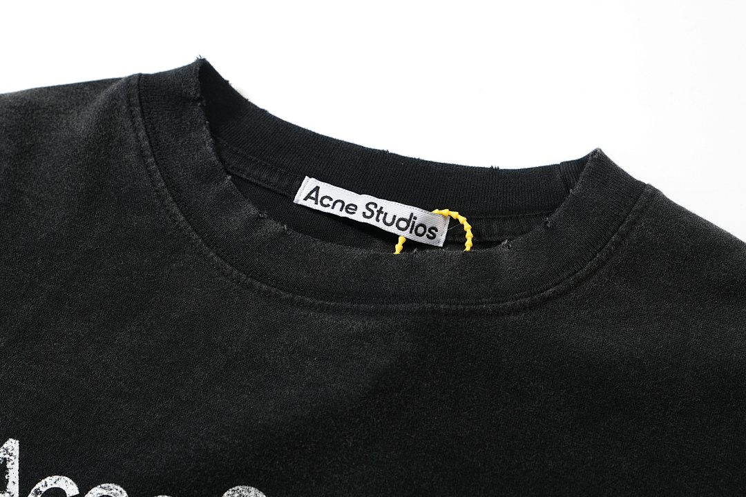 Acne Studios 118 AC LOGO Print Short Sleeve T Pink Floral Grey Black White Red Olive Green Dark Blue Spring Purple S-XL 8026# - Image 85