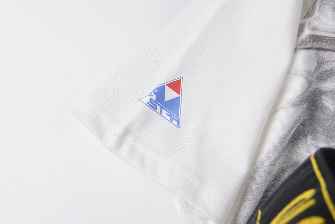 Hellstar 138 HELLSTAR STUDIOS Top Wind Print Solid Cotton Short Sleeve White S-XL - Image 11