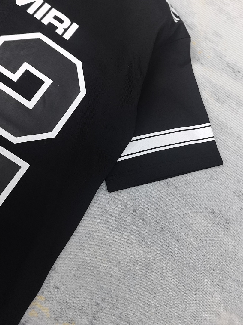 AMIRI 118 Wide Version Model Short Sleeve T Logo 22 Limited Exclusive Print High Wind Black White S M L XL 9909# - Image 35