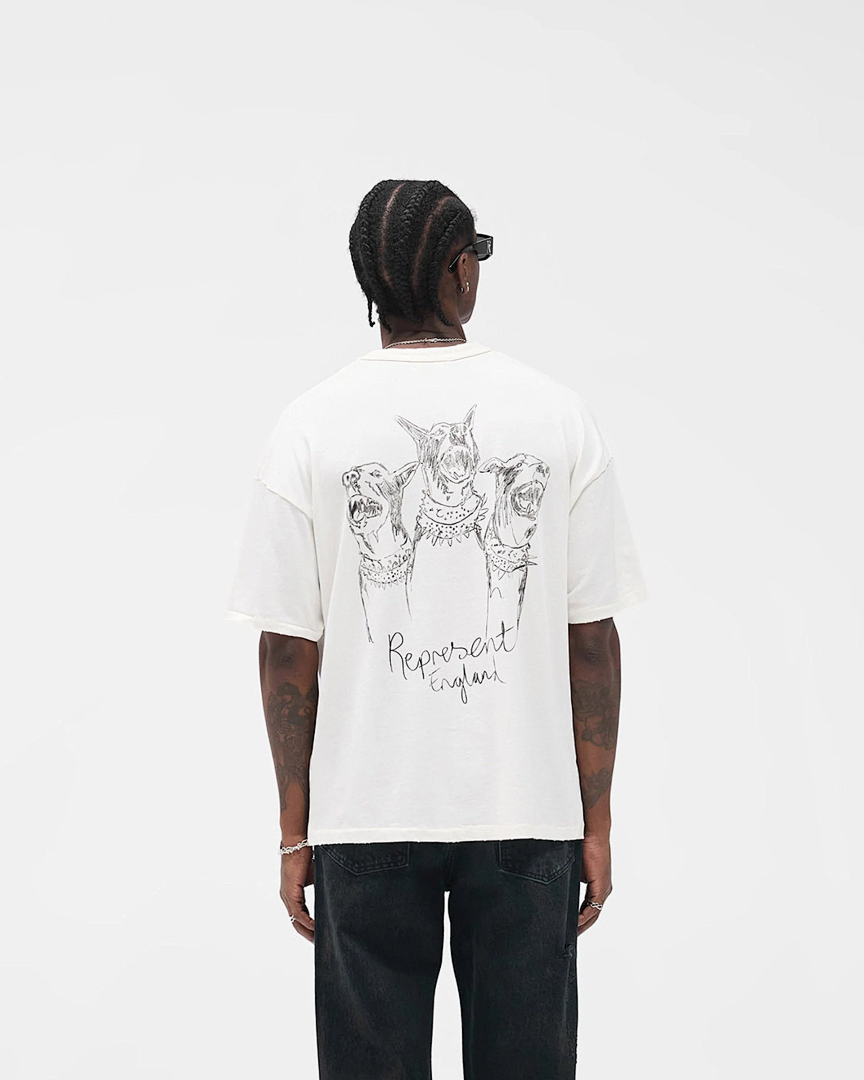 Jordan 138 Rrepresent Hand Drawn Thoroughbred T-Shirt Short Sleeve T : Washed Black White S M L - Image 20