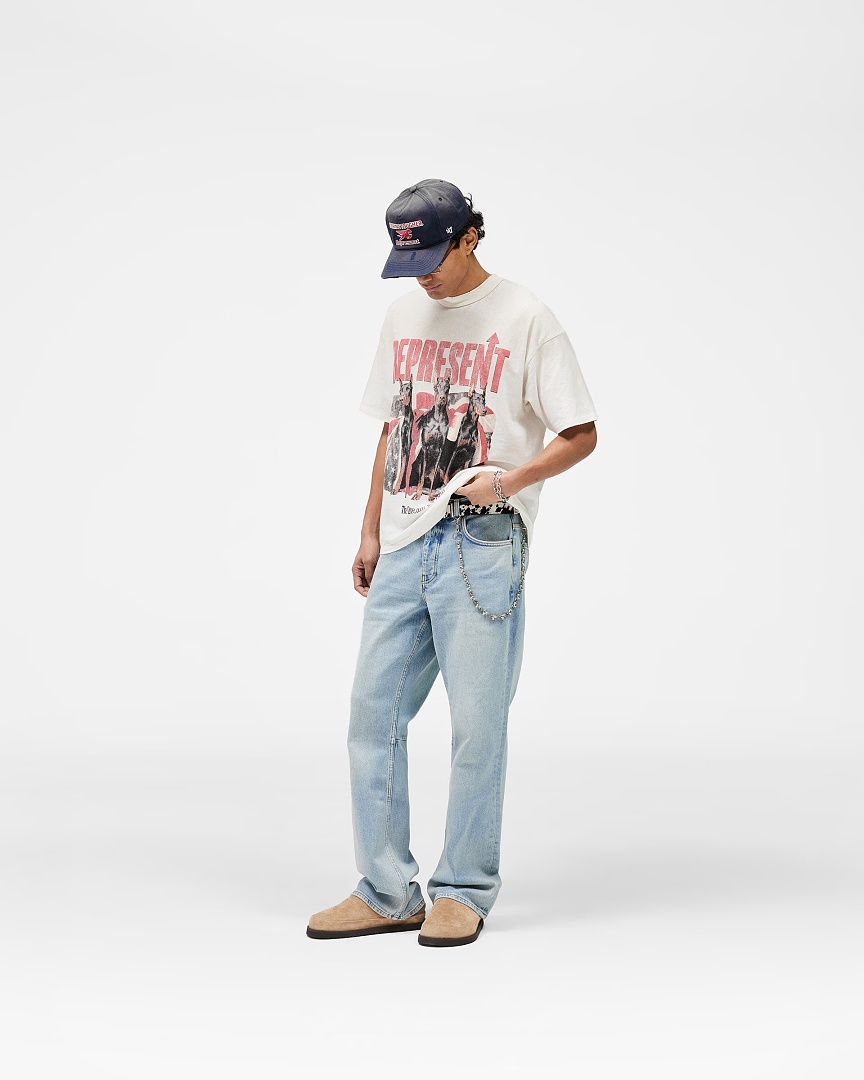 Represent 148 REPRESENT New High Mens Womens Top Wide Short Sleeve : S M L XL (White) - Image 24