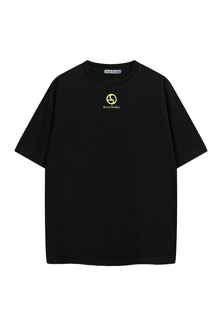 Acne Studios 118 AC Print Short Sleeve T Black White S-XL 8081# - Image 3