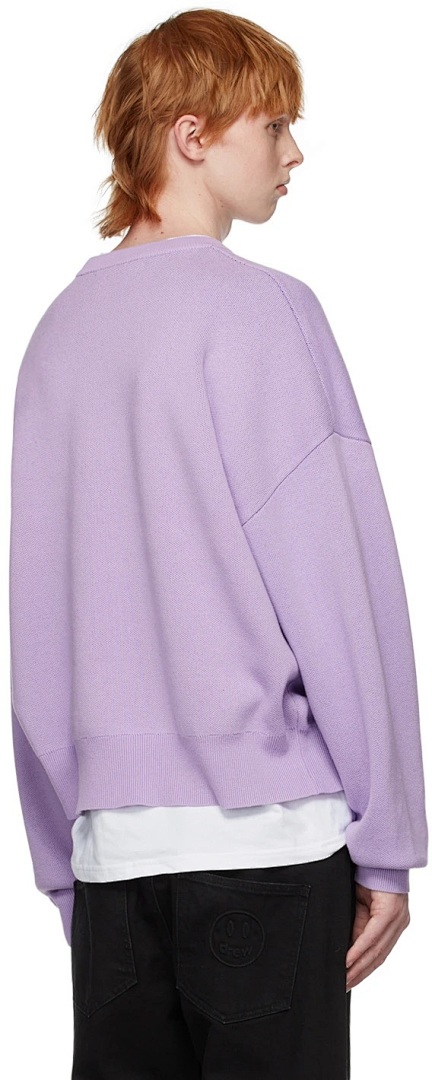 Drew House 218 DREW HOUSE LAVANDER Logo Floral Solid Long Sleeve Fleece Grey Purple S M L - Image 16