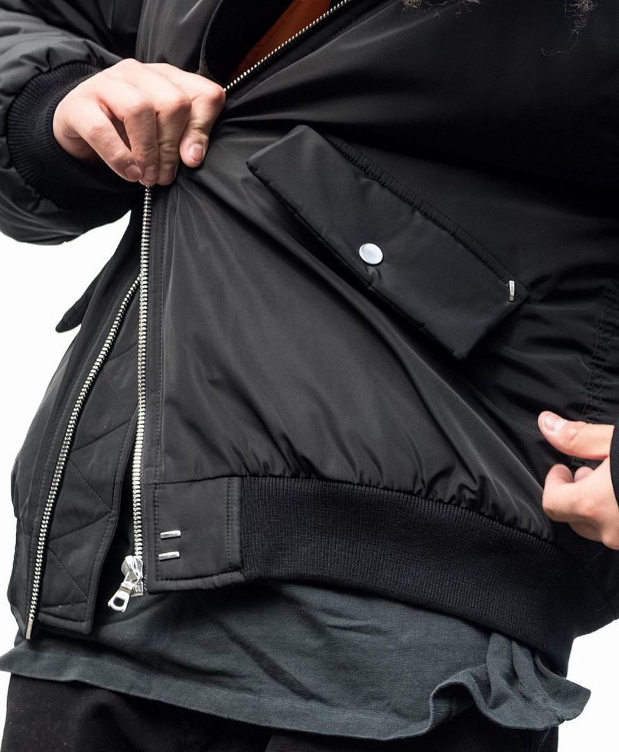 Unbranded 358 ASKYURSELF REPAIRED BOMBER JACKET Cotton Black S-XL 4038# - Image 19