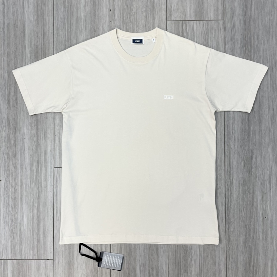 Adidas 128 KITH Summer Small LOGO Label Short Sleeve T : Black White Coffee Military Green Off Grey S M L - Image 22