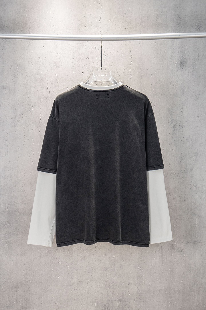 AMIRI 168 Wide Version Model Long Sleeve 2 Water T Black Ice Pink Mist Blue 607# - Image 50
