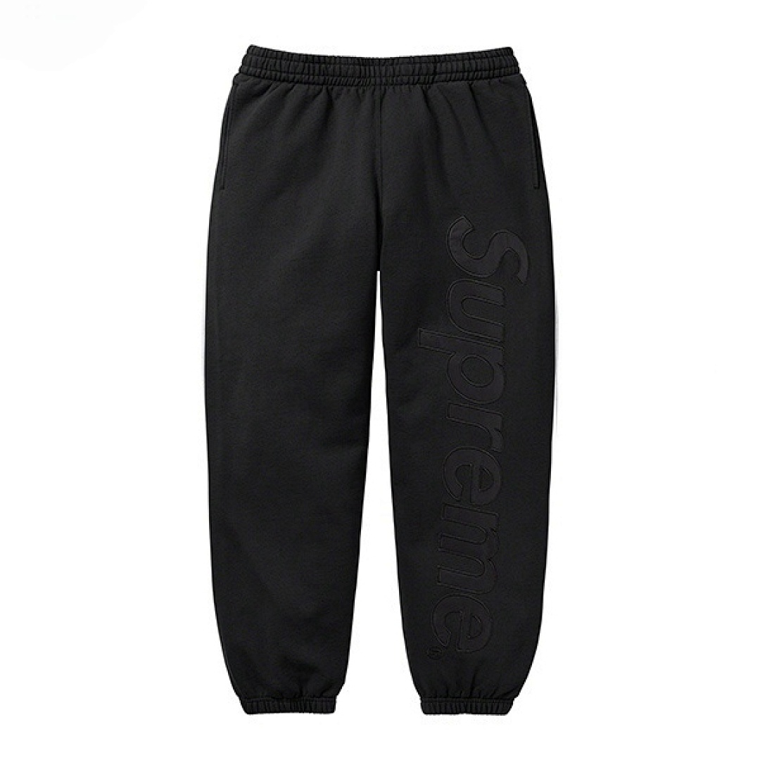 Supreme 238 23 SATIN APPLIQUÉ SWEATPANT Big LOGO Black Light Floral Grey S M L XL A311# - Image 3