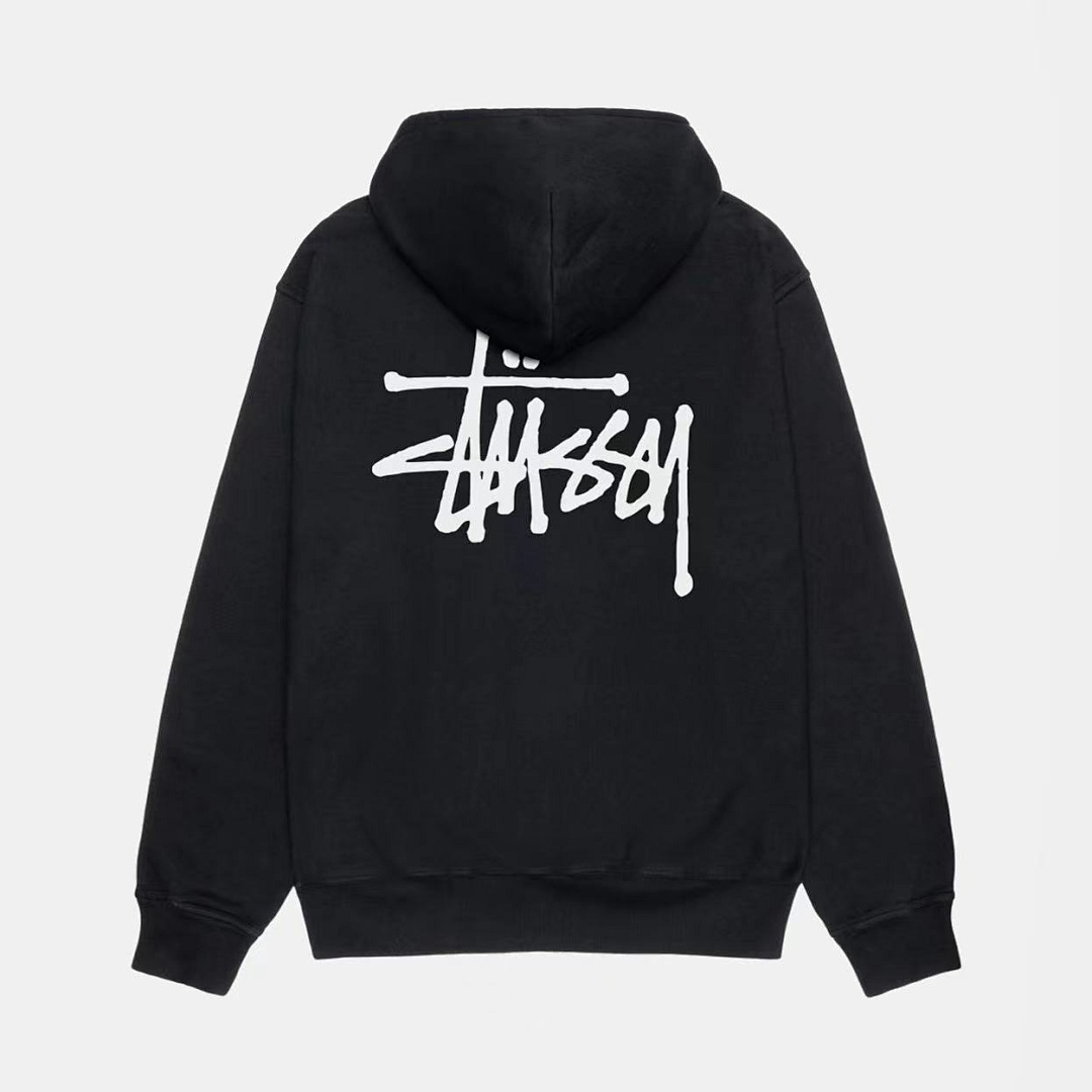 On Running ON SALE118 Stu FW24 BASIC STÜSSY HOODIE Off White Black Light Grey Purple Color Blue Apricot Green S M L - Image 4