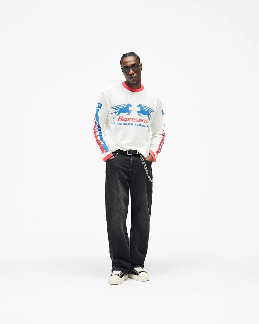 Represent 138 REP Long Sleeve : Black White S M L - Image 26
