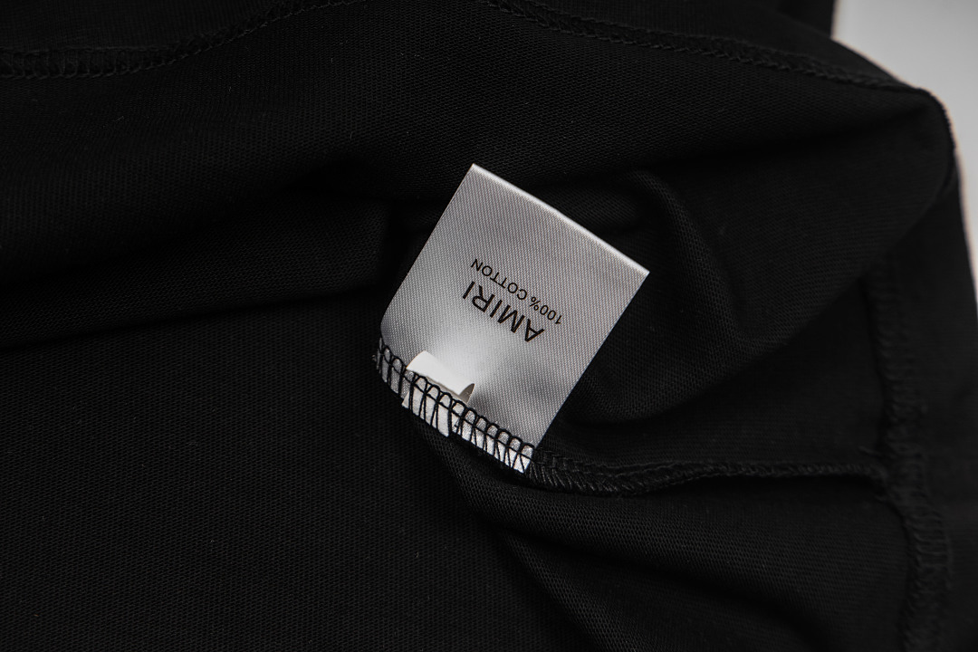 AMIRI 118 Wide Version Model Short Sleeve T Black White S M L XL 9947# - Image 12