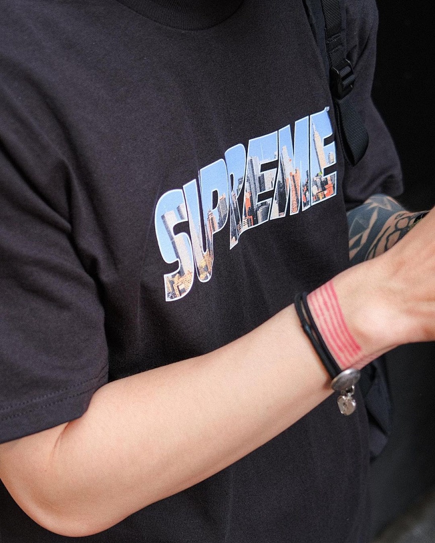 Supreme 118 SUP FW23 WEEK1 GOTHAM TEE Logo Print Short Sleeve T : White Black S M L XL S2357# - Image 5