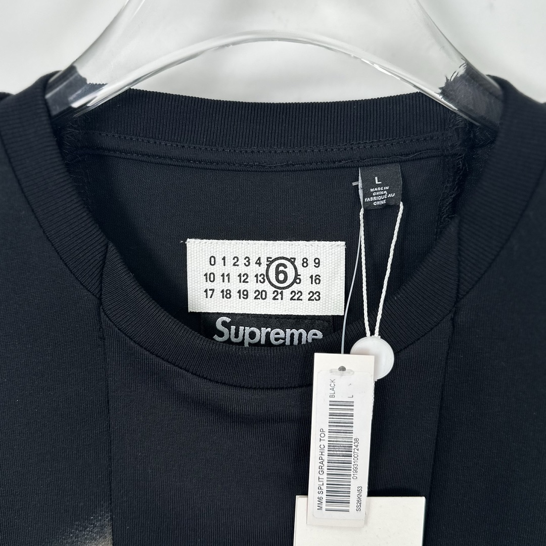 Supreme 258 X MM6 SPLIT GRAPHIC TOP Classic T - Image 6