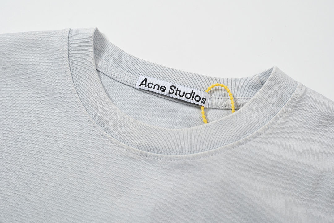 Acne Studios 108 AC Small Label LOGO Short Sleeve T Blue Black Yellow Water Purple S-XL 8040# - Image 53