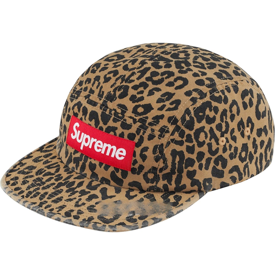 Supreme 118 Sup 23FW WASHED CHINO TWILL CAMP CAP (Red Black) - Image 5
