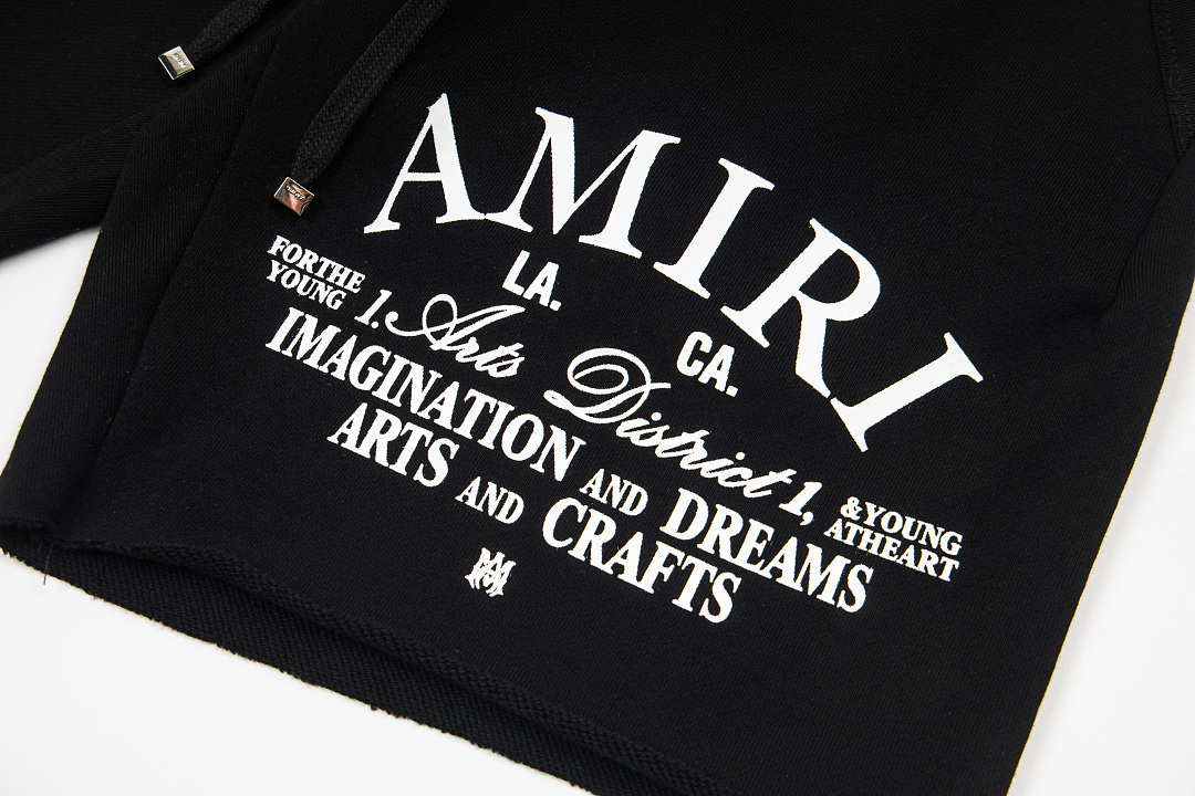 AMIRI 158 Wide Version Model Lace Short Black Grey S M L XL 9943# - Image 14